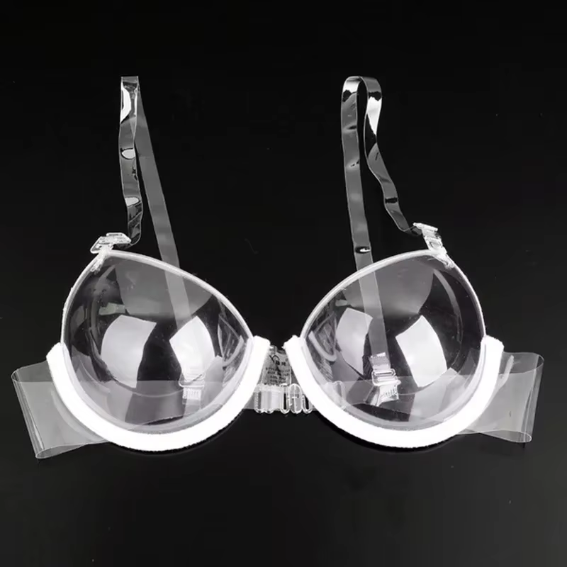 Soutien-gorge push-up transparent en TPU pour femme, sexy, invisible, design simple, bonnet bikini, 