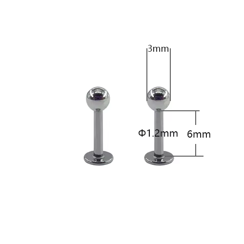 2PC Punk acier inoxydable pointe boule Labret lèvre Piercing diable goujons cône conque Helix Cartil