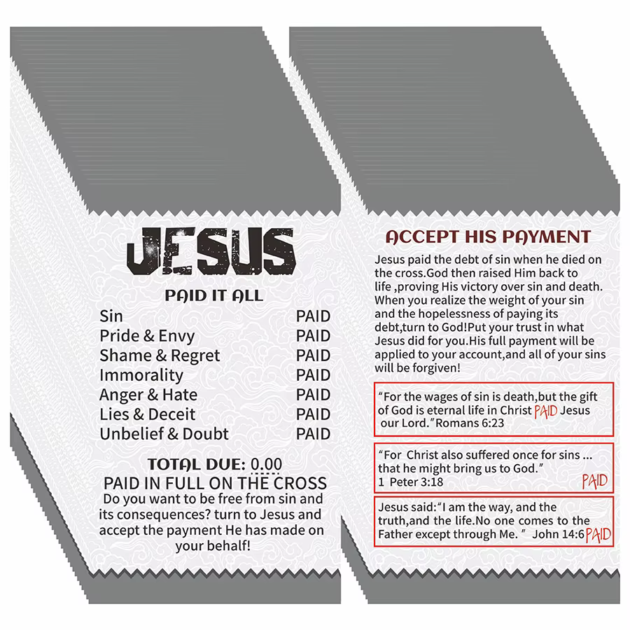 100 cartes inspirantes sur la foi, cartes de versets bibliques du Évangile, double face, pour cadeau