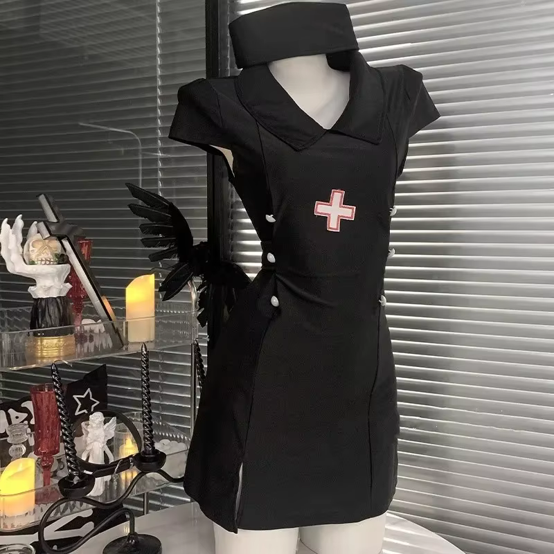 Uniforme d'infirmière Sexy, Costume d'halloween, jeu de rôle, pur désir, tentation, boîte de nuit, d