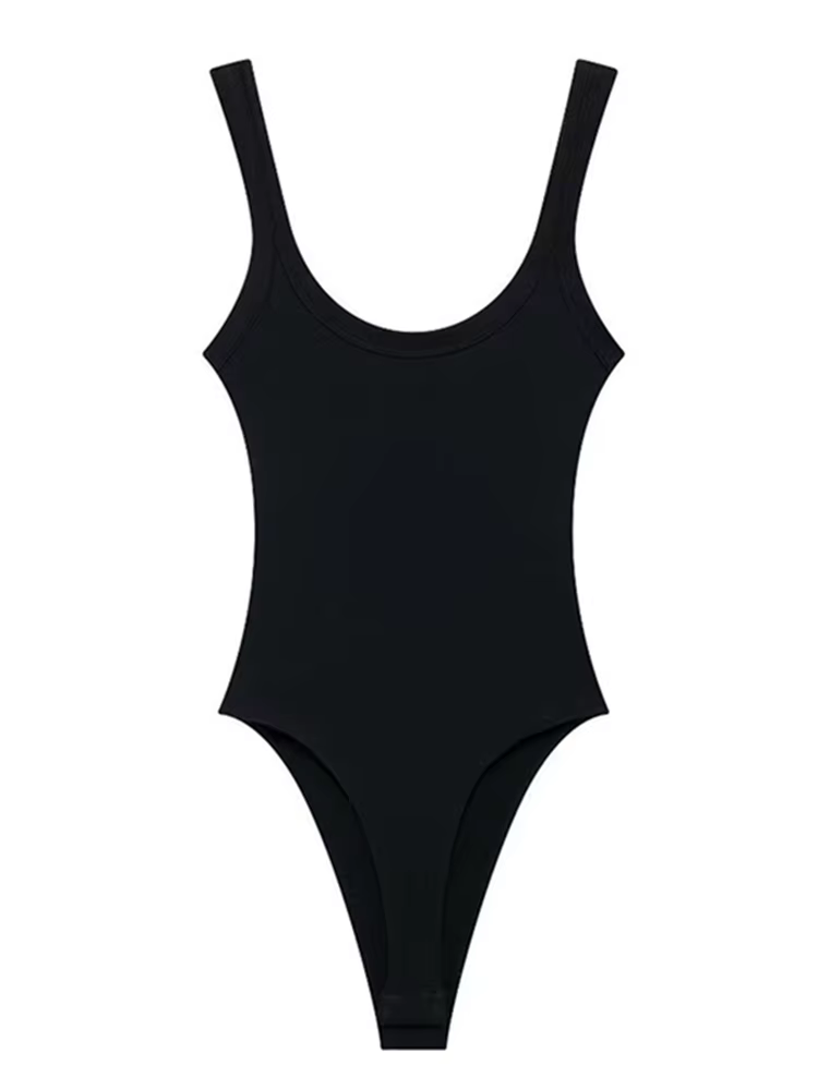 Body côtelé slim pour femmes, col rond, bretelles, bouton-pression, combishort féminin, mode Sexy