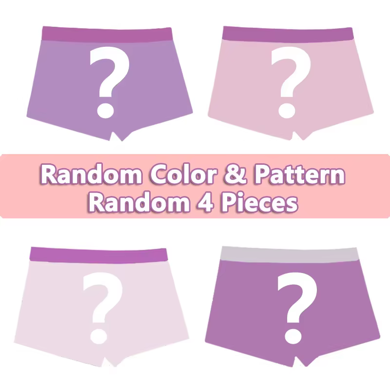 Lot de 4 culottes pour filles en soie de lait, motif personnage de dessin animé Kuromi, imprimé arc-