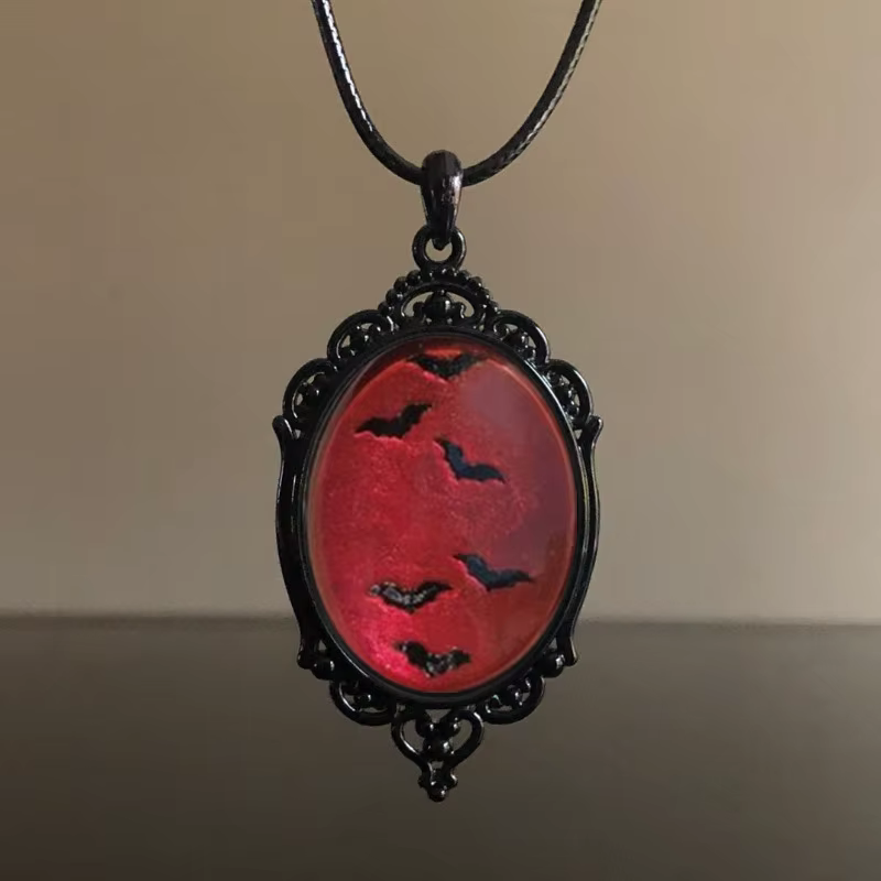 Sorcières nuit gothique chauve-souris collier charme papillon collier pour femmes Vampire en relief