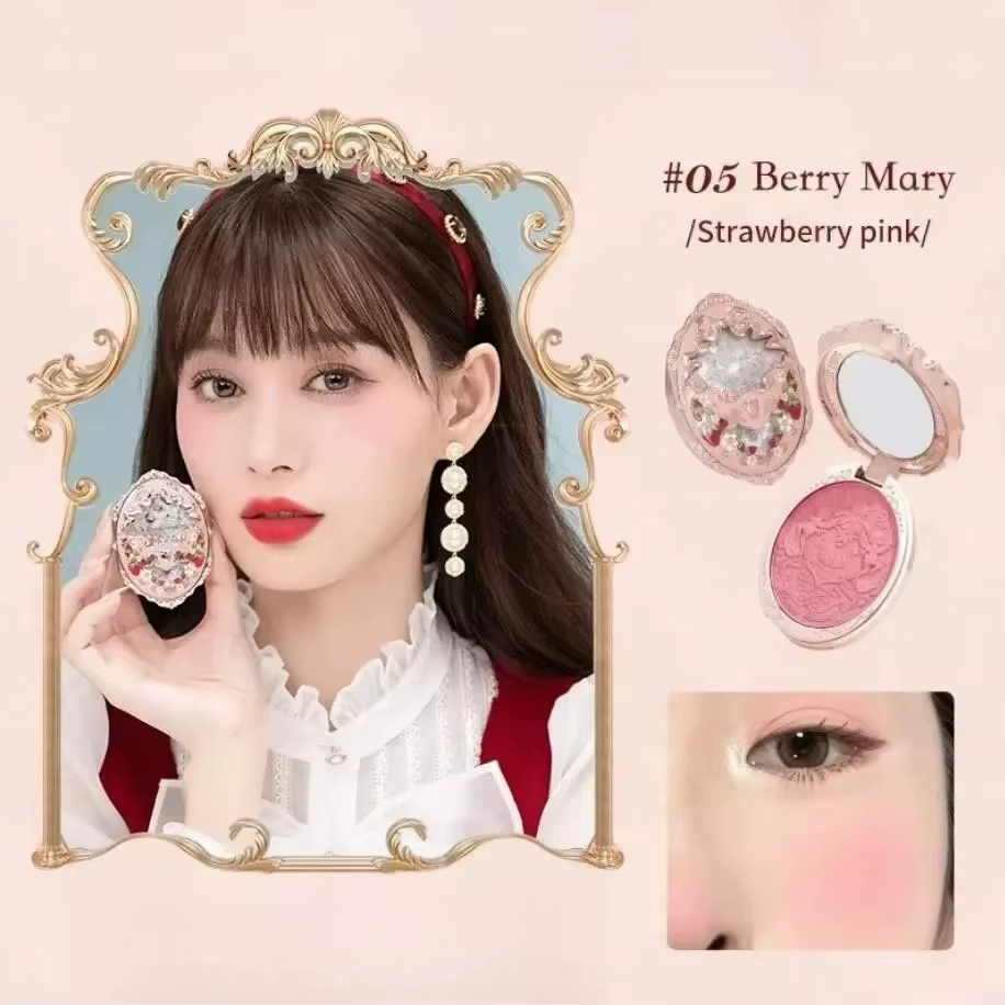 Flower Knows Blush en relief naturel pour éclaircir le teint, contouring, illuminateur lisse pour le