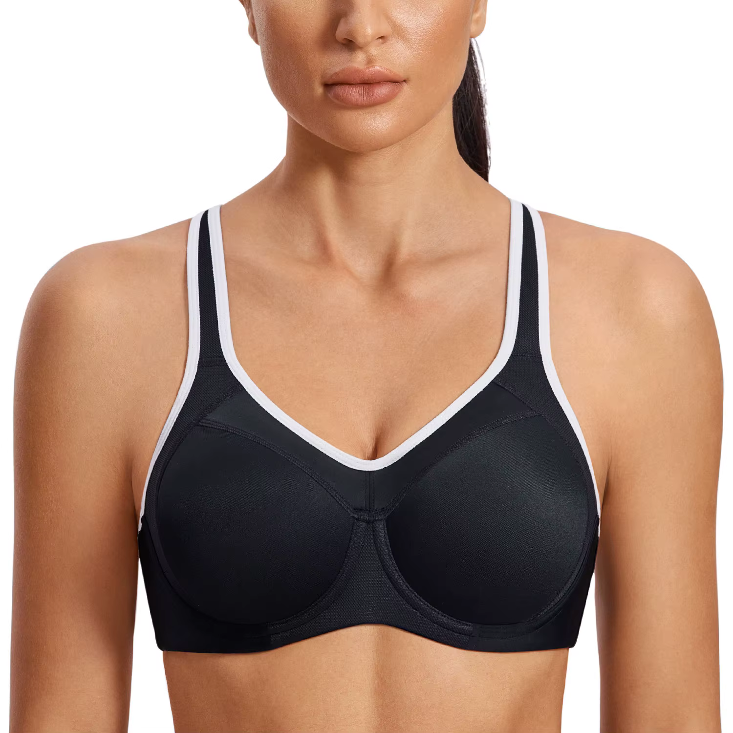 Soutien-gorge de sport femmes Push Up soutien complet haut Impact dos nageur doublé à armatures nouv