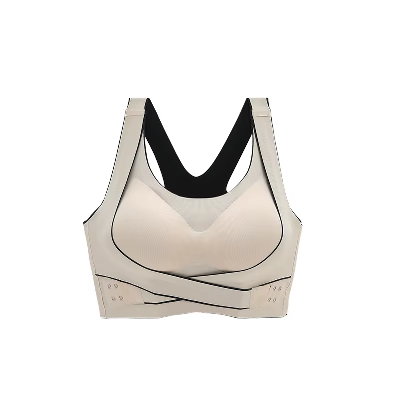 Soutien-gorge de sport en latex pour femme, haut précieux, croisé sur le devant, boucle latérale, ré