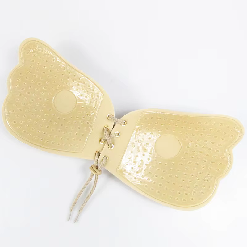Femmes auto-adhésif sans bretelles pansement noir solide soutiens-gorge pour femmes collant Silicone