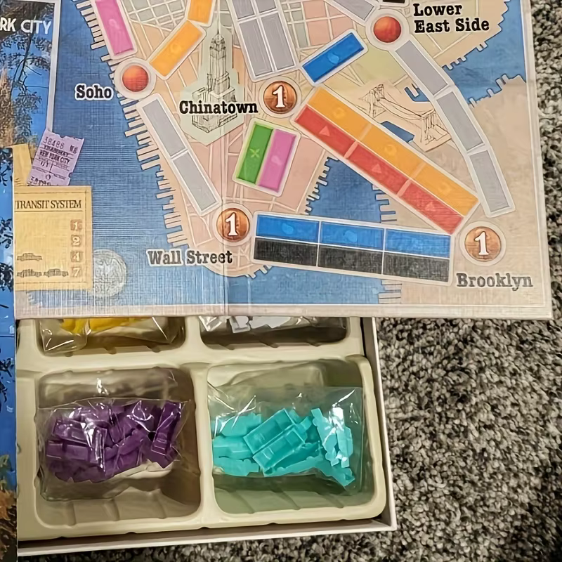 Jeu de société de voyage ferroviaire européen avec système de billets interactif, jeu de fête de car