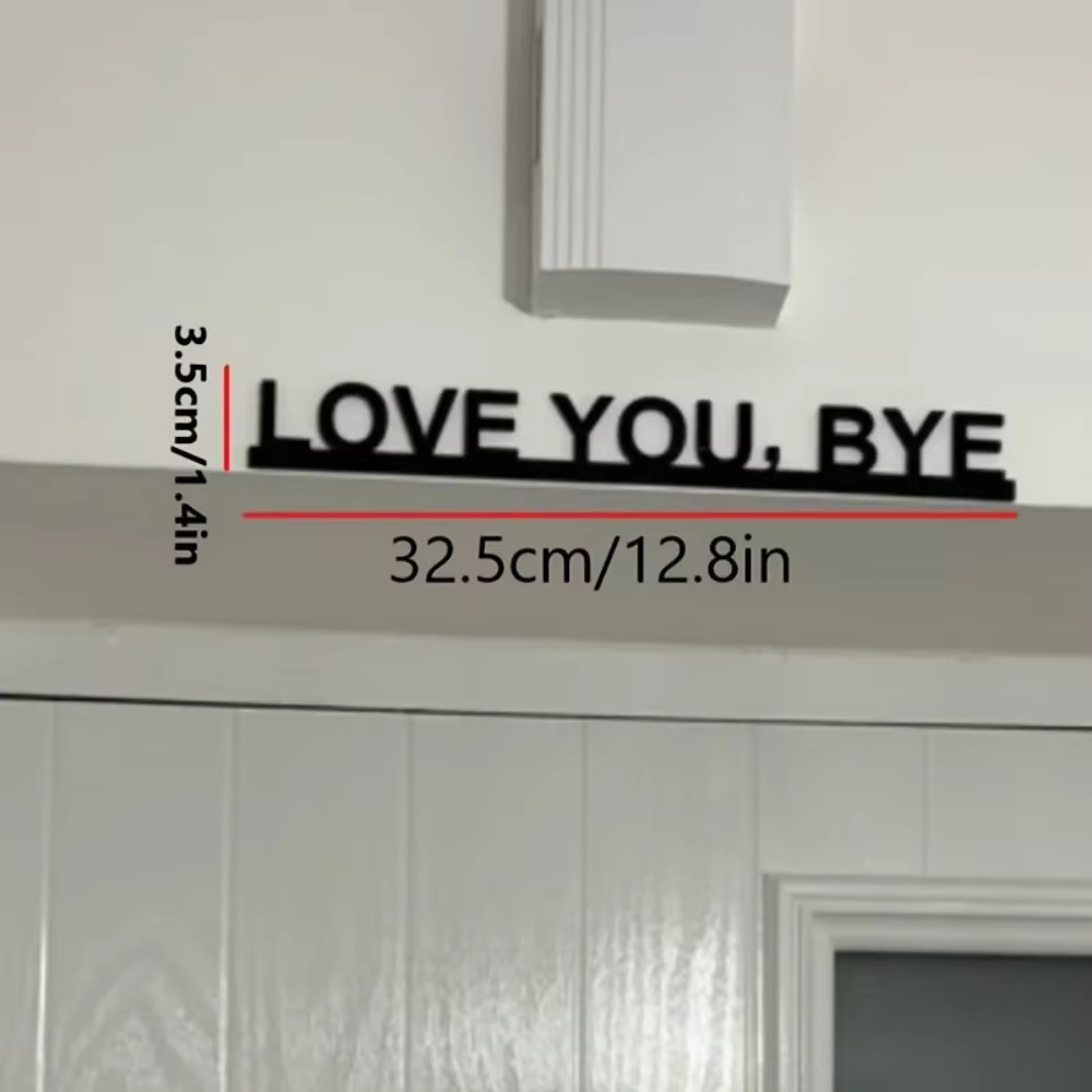 Art mural élégant et moderne en métal Love You Bye, une Sculpture de Message romantique, idéale pour