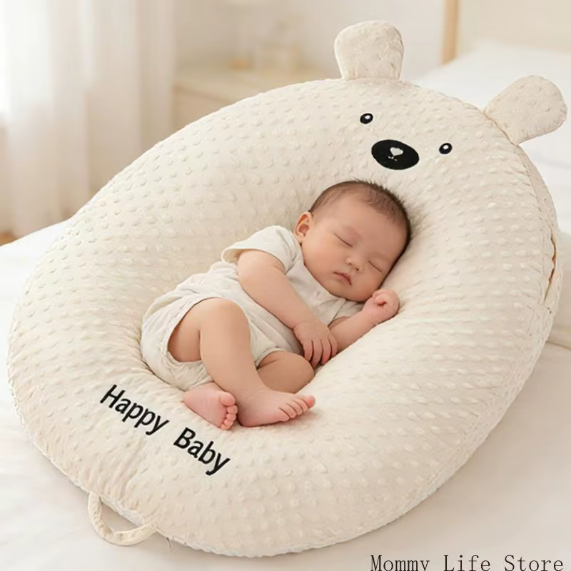 Oreiller d'allaitement ergonomique pour bébé en bas âge, oreiller à pois pour dormir, oreiller souti