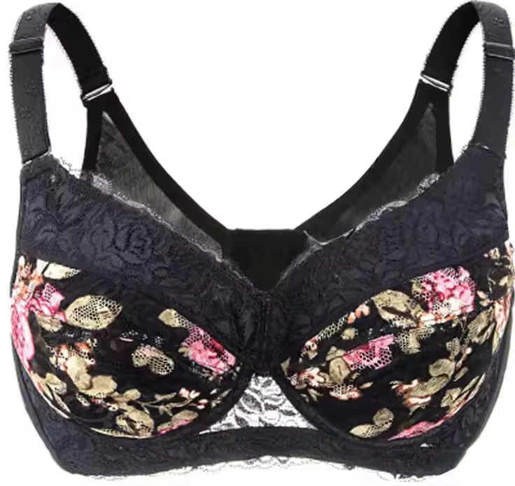 Soutien-gorge push-up rembourré à armatures pour femme, couverture complète, légèrement réglable, 34
