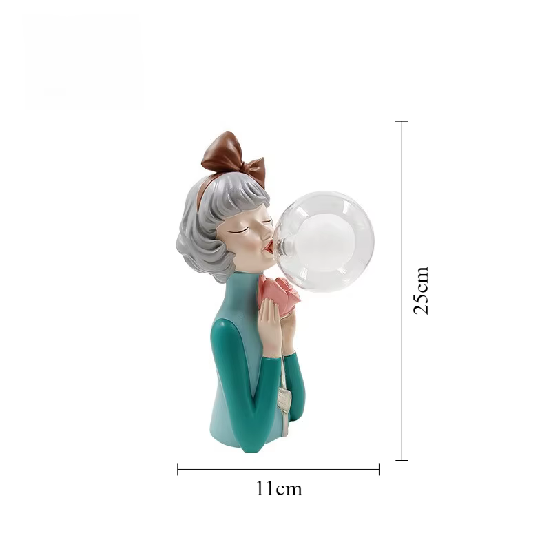 Lampe de bureau Nordic Bubble Girl, créative, pour chambre d'enfant, chevet, décoration d'intérieur,