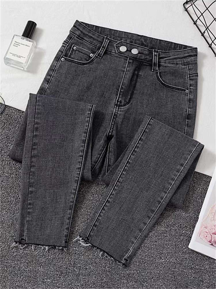 Jeans femme Denim pantalon noir femmes jean femme Donna Stretch bas Feminino pantalon slim pour femm