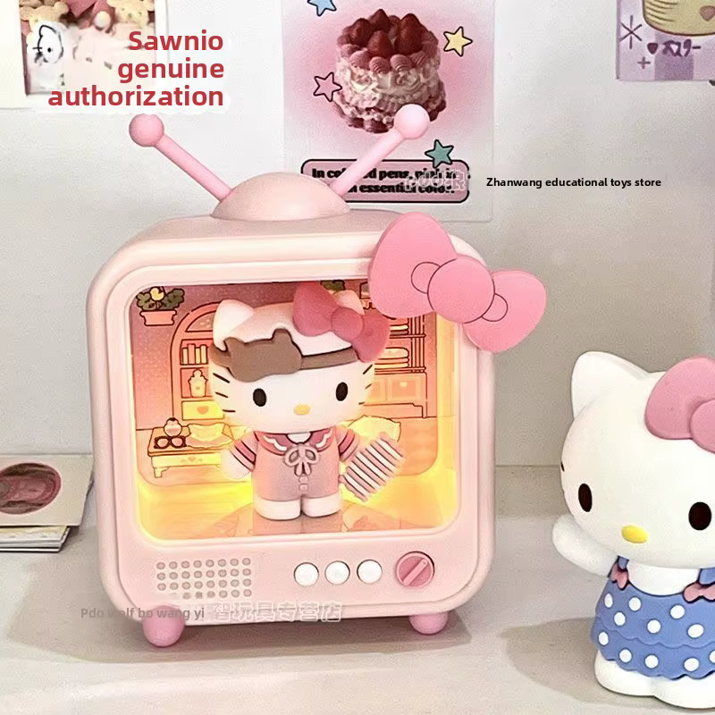 Sanrio Blind Box TV modélisation veilleuse jouet lumineux ma mélodie veilleuse chérie ressemble bien
