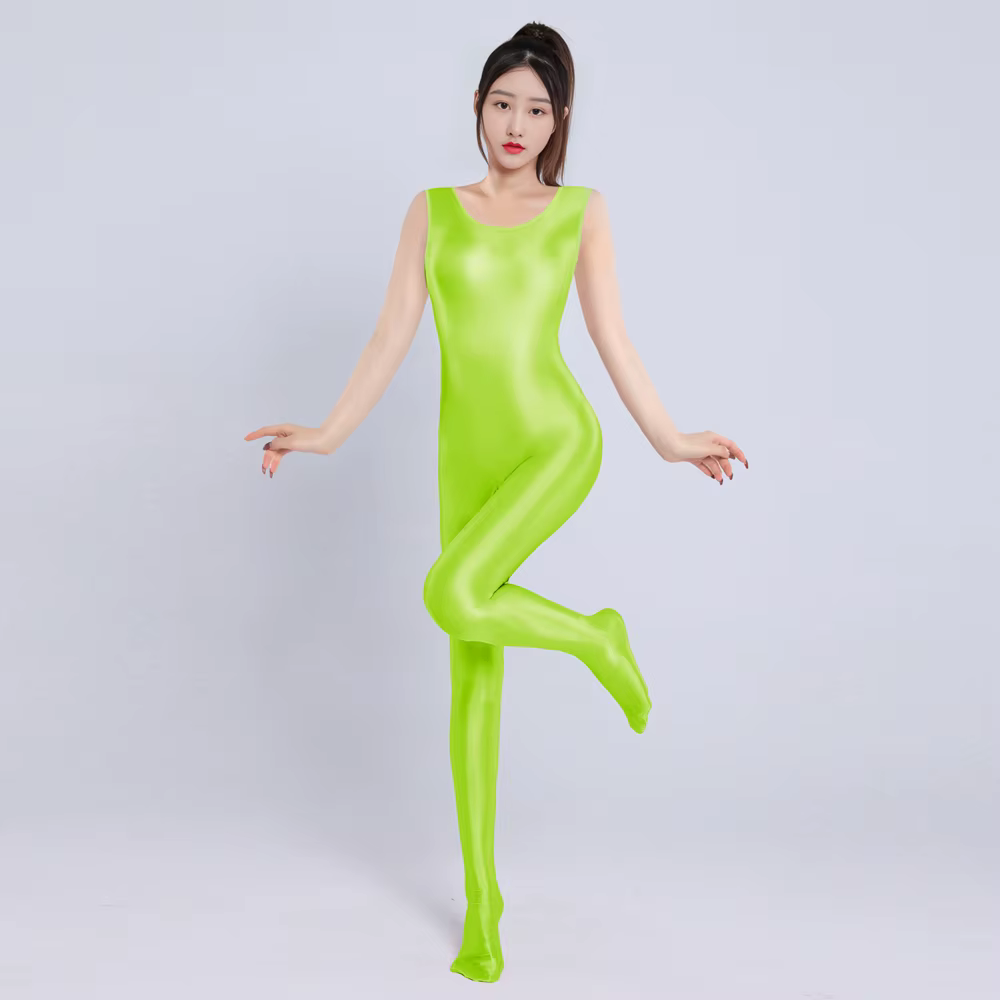 Vêtements de danse sexy pour femmes, tenue de yoga brillante à l'huile, tambour élastique, collants 