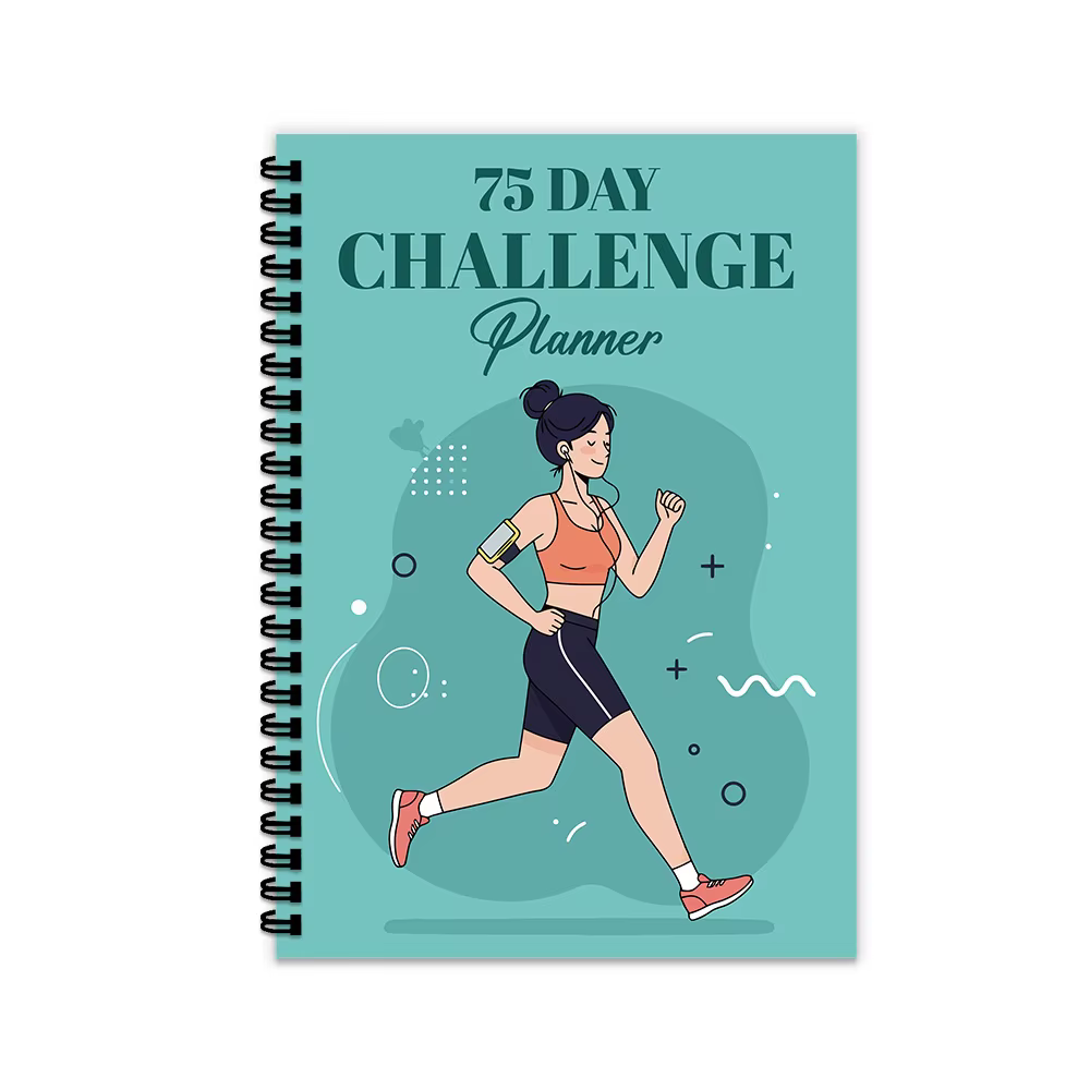 1PC Carnet de planification fitness Défi 75 jours, pour suivre les habitudes, les repas, l'humeur et
