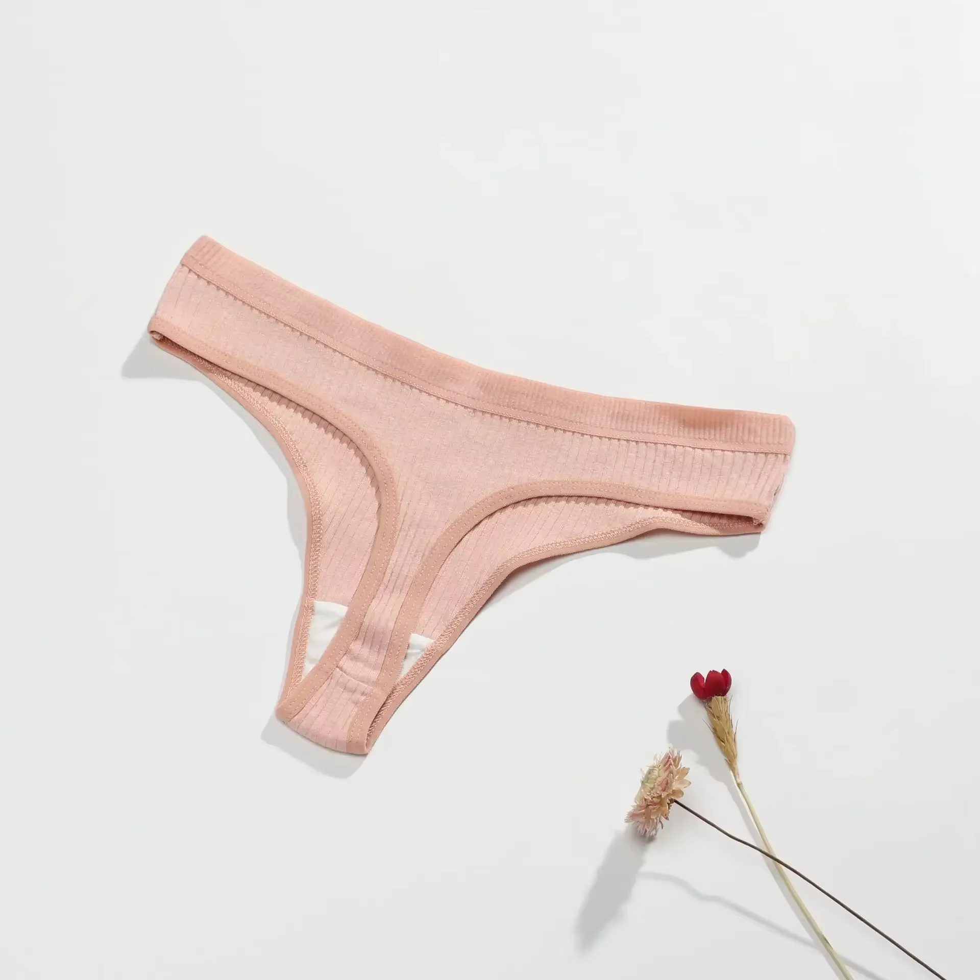 Couleur unie mode coton Sexy femmes tongs G sous-vêtements culottes slips pour dames t-back Lingerie