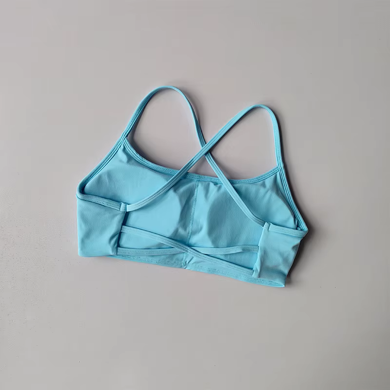 Lingerie de Yoga pour femmes, beau dos croisé, haut court Sexy, gros seins, résistant aux chocs, tra