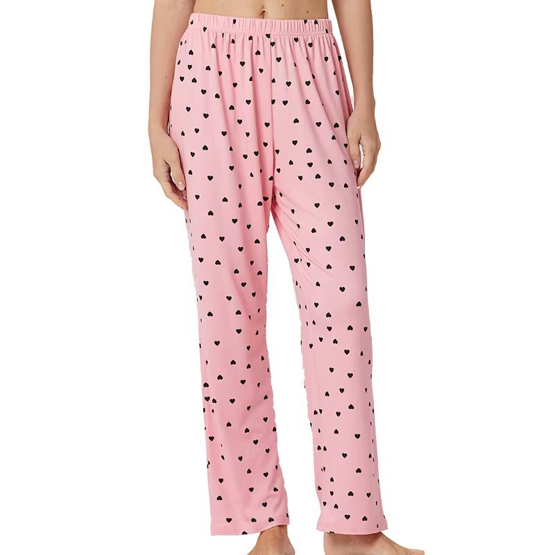 Pantalon de pyjama pour femme, doux, à jambe large, pour la détente, le sommeil et les loisirs décon