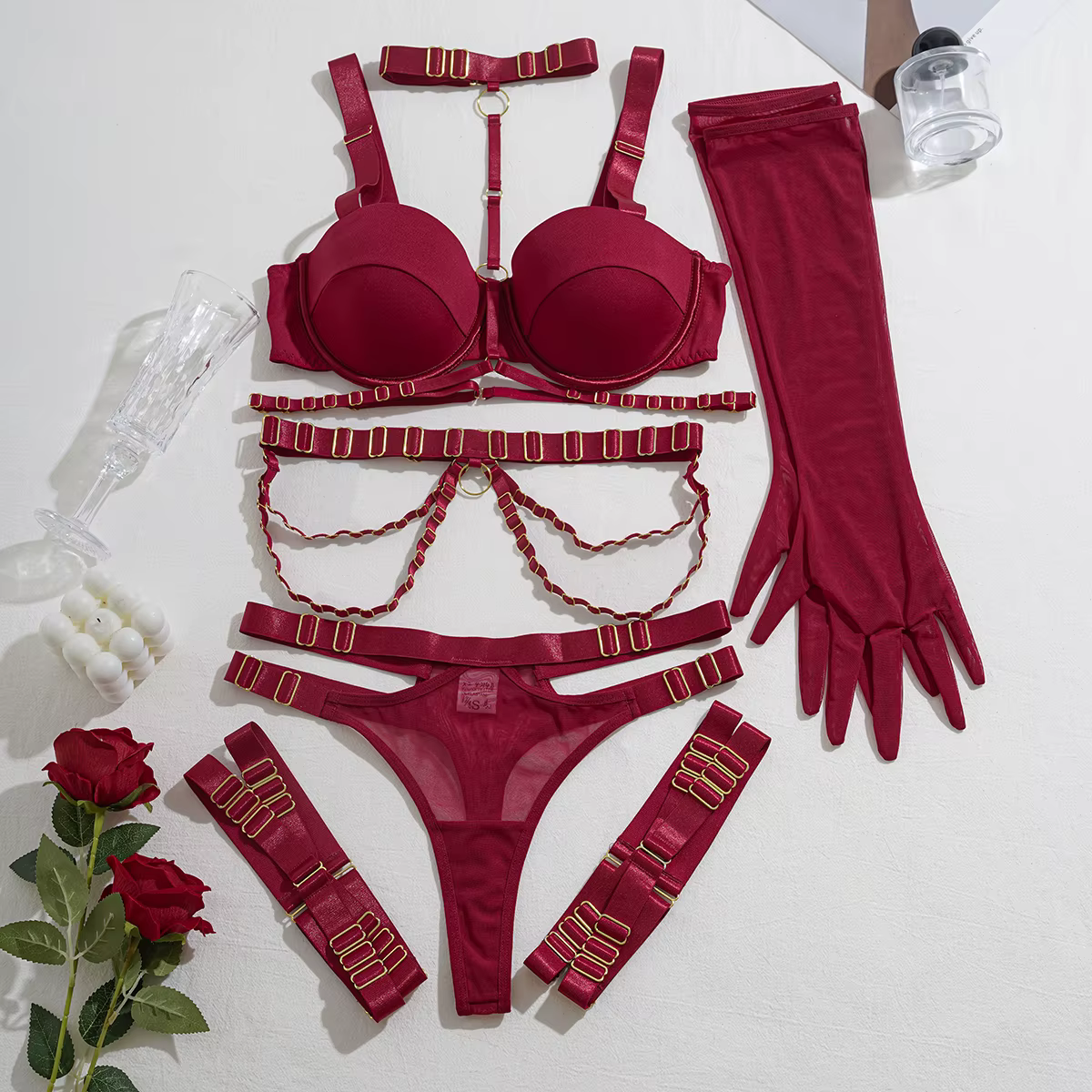 2025 Sexy Hottie rassemblé corps façonnage luxe ensemble de soutien-gorge mode exotique évider culot