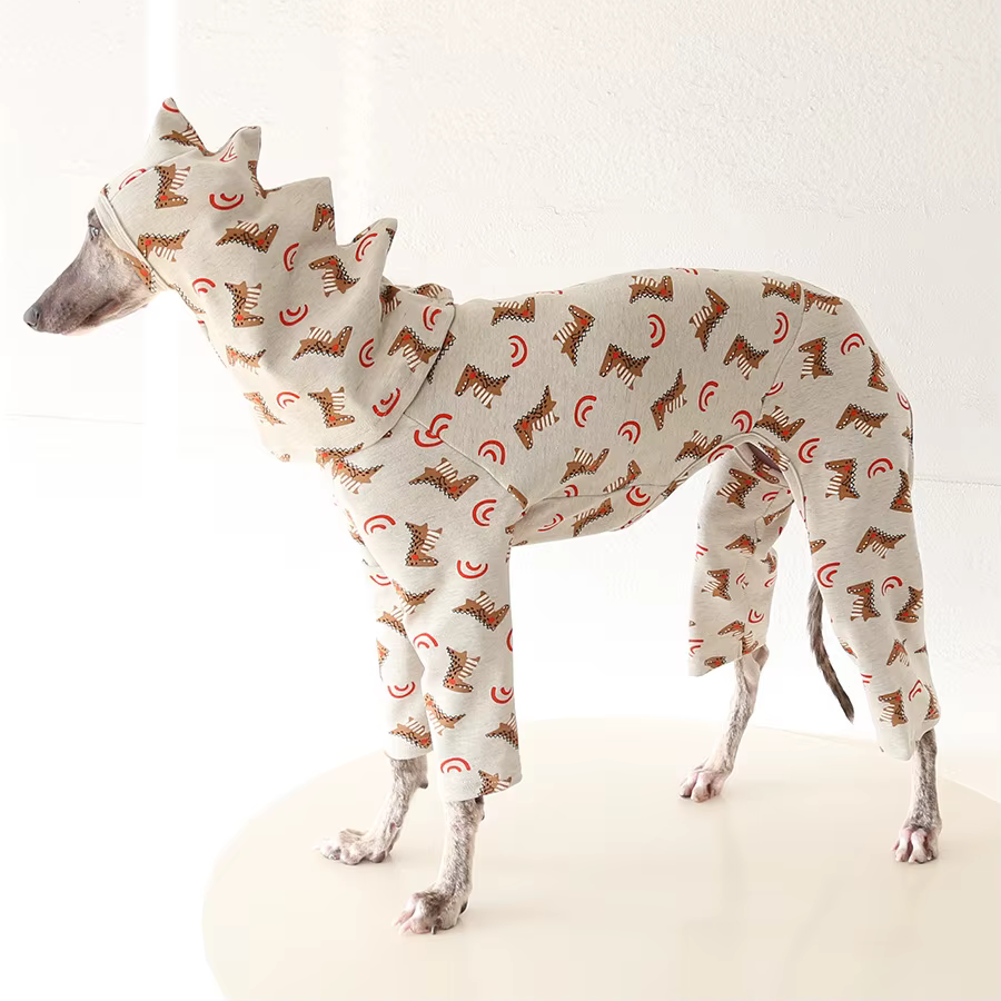 Pyjama en coton à motif de dinosaure pour animaux de compagnie, combinaison douce à 4 pattes pour lé