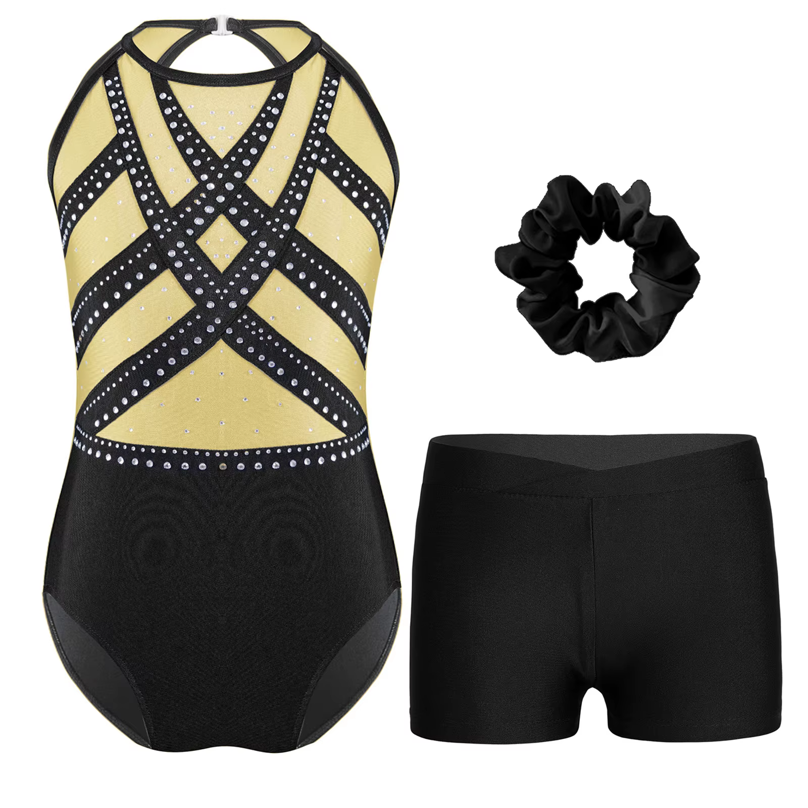 Ensembles de ballet pour enfants, tenues d'entraînement physique, costume de batterie à dos en trou
