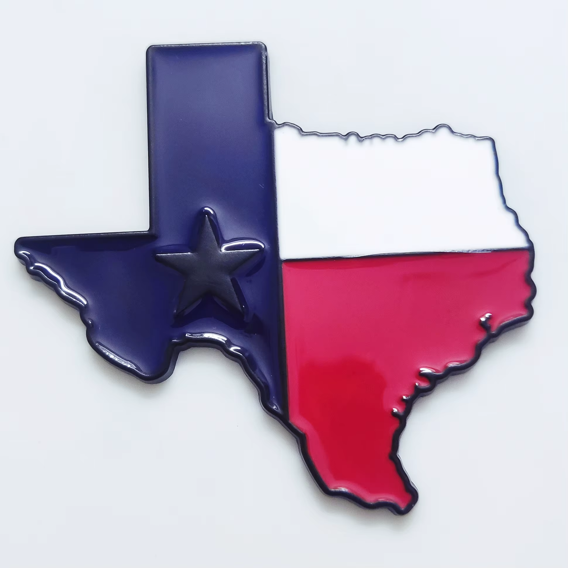 Autocollant de voiture 3D Texas en métal pour arrière de véhicule, pare-chocs, garde-boue, pare-bris