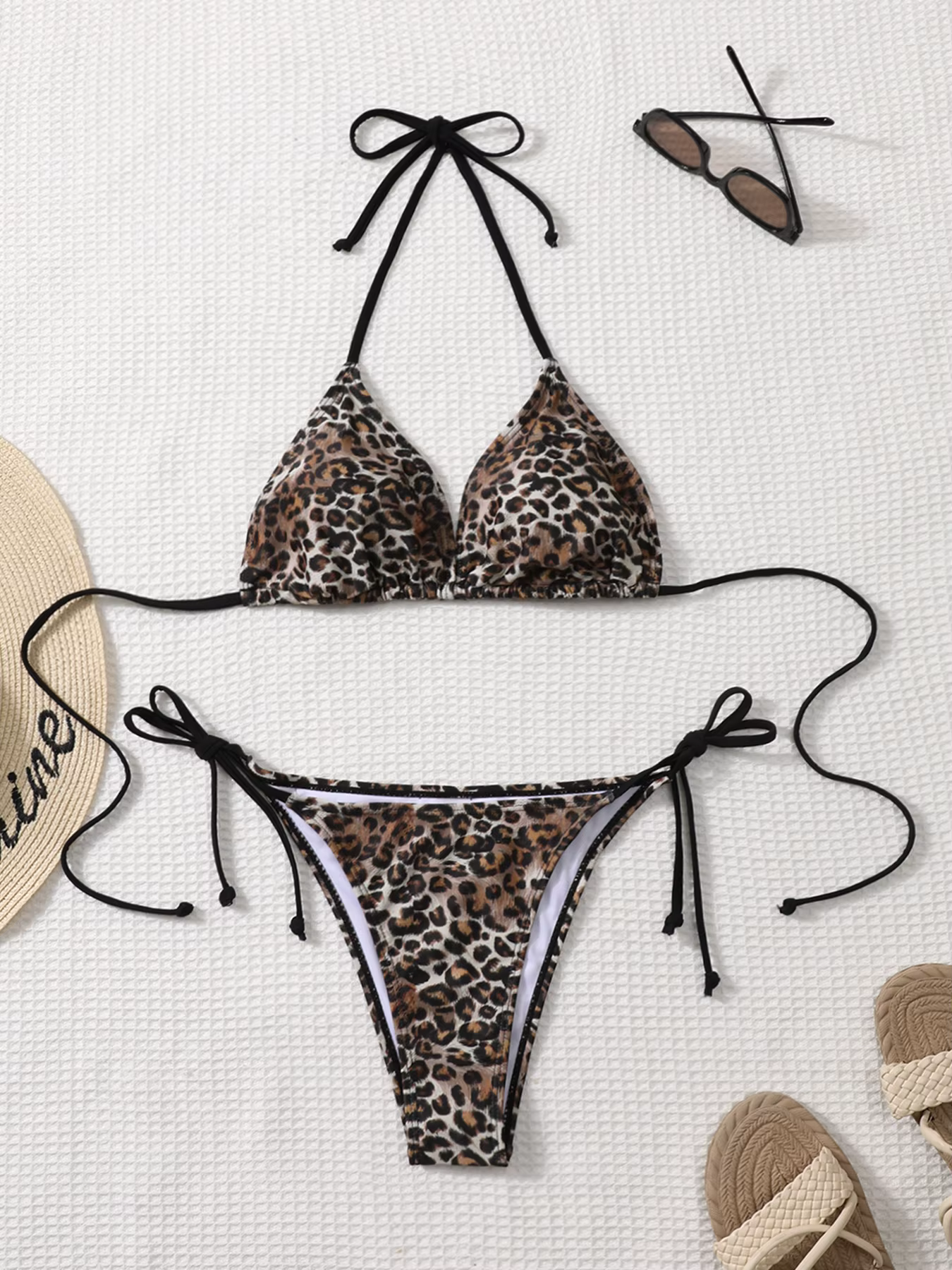 Maillot de bain plissé sexy dos nu Shencai à motif zèbre, design fessier, style transfrontalier Euro