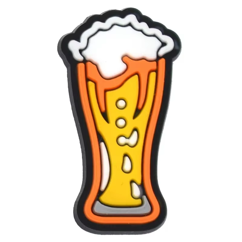 Breloques de chaussures pour Crocs, accessoires tasse de bière, breloques pour décorations croco, ép