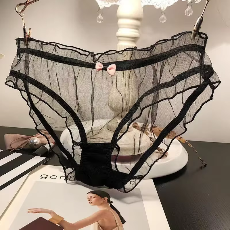 Culotte Sexy en dentelle pour femmes, sous-vêtements à la mode, slip ajouré pour filles, taille bass