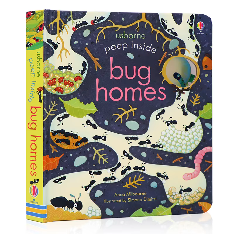 Livre Peep Inside Usborne pour enfants, nettoyage d'images en anglais, cadeaux d'apprentissage Degra