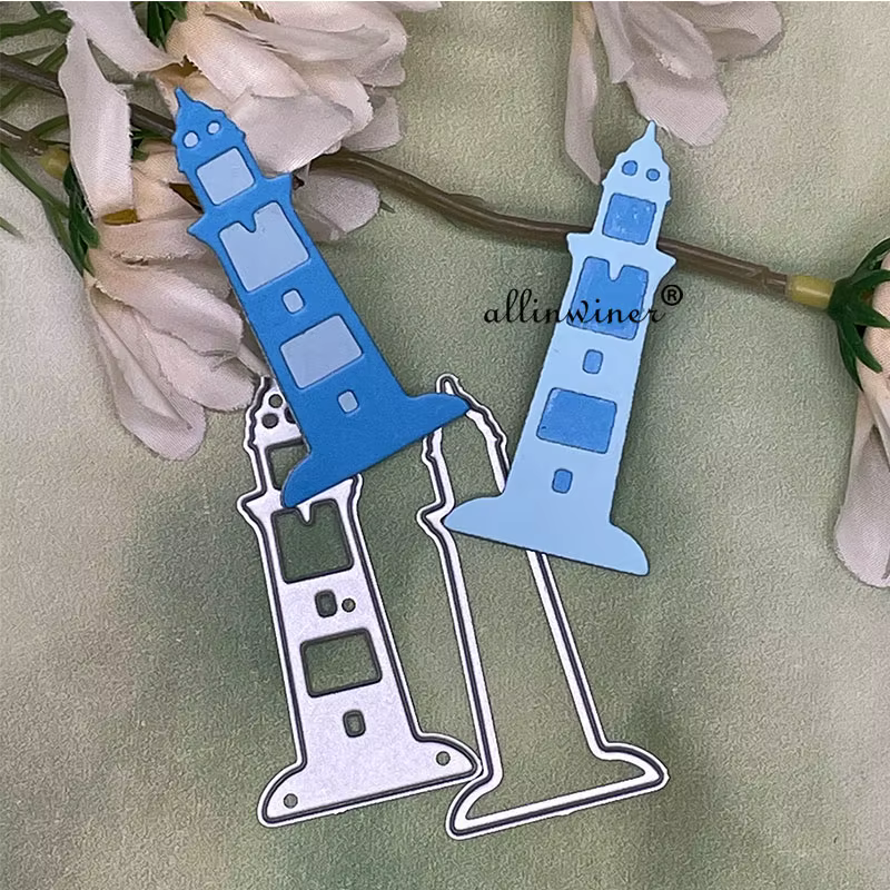 Décoration de phare de mer pour bricolage, matrice de découpe en métal, scrapbooking, carte en papie