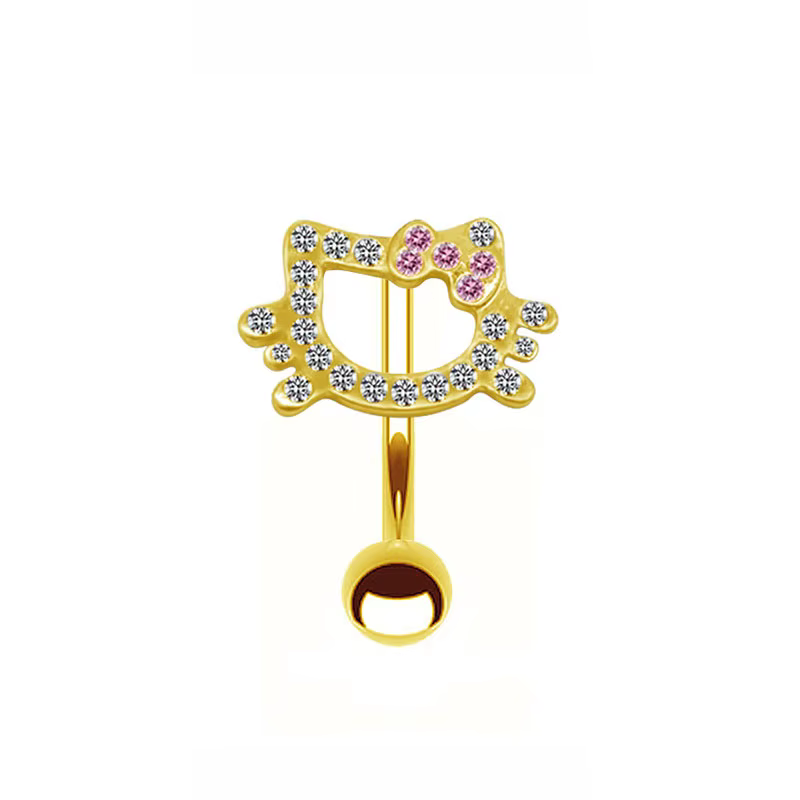 Anime Hello Kitty nombril anneaux Y2K filles Piercing nombril ongles corps bijoux pour femmes mode c