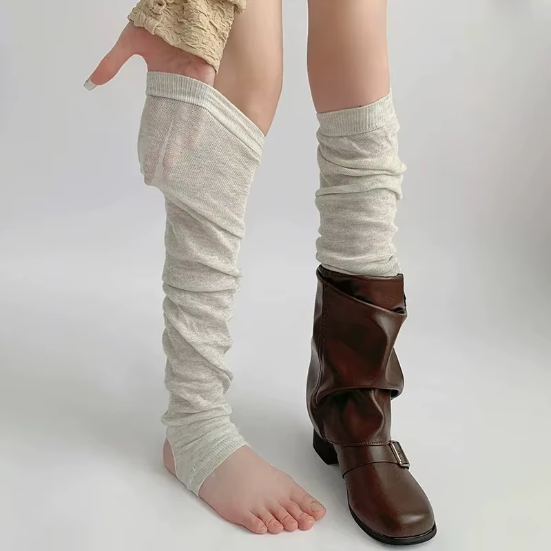 Chaussettes de pied pour salle d'enseignement de nuit, tuyau d'automne pour femmes, chauffe-jambes g