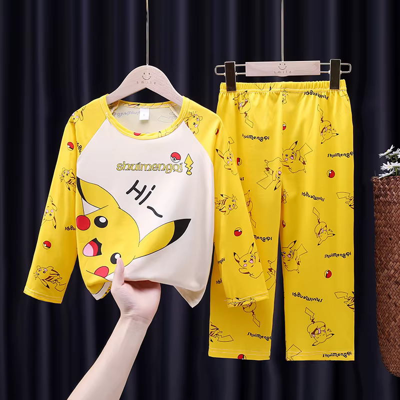 Pyjamas pour enfants Pikachu ensemble enfants dormeurs garçons filles dessin animé à manches longues