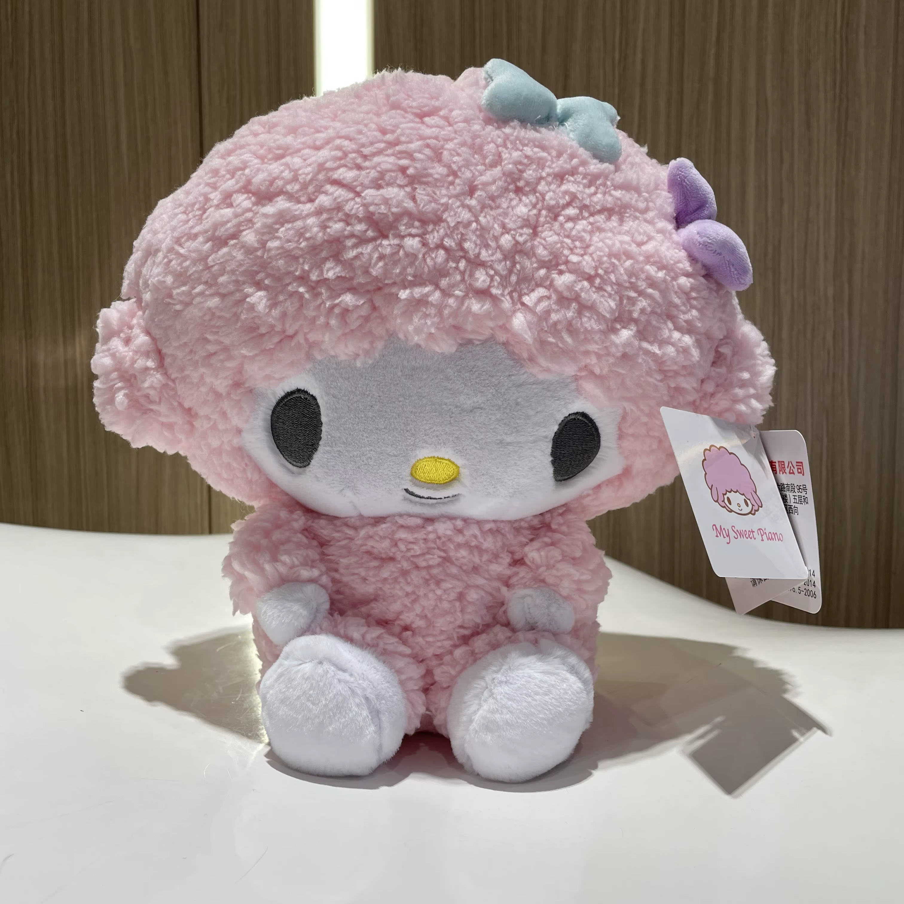 100% véritable Sanrio rose agneau mon Piano doux Kuromi ma mélodie Hello Kitty peluche poupée en pel