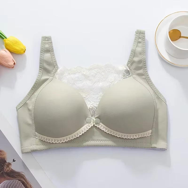 Soutien-gorge d'allaitement en coton et dentelle pour femme enceinte, sous-vêtements respirants, nou