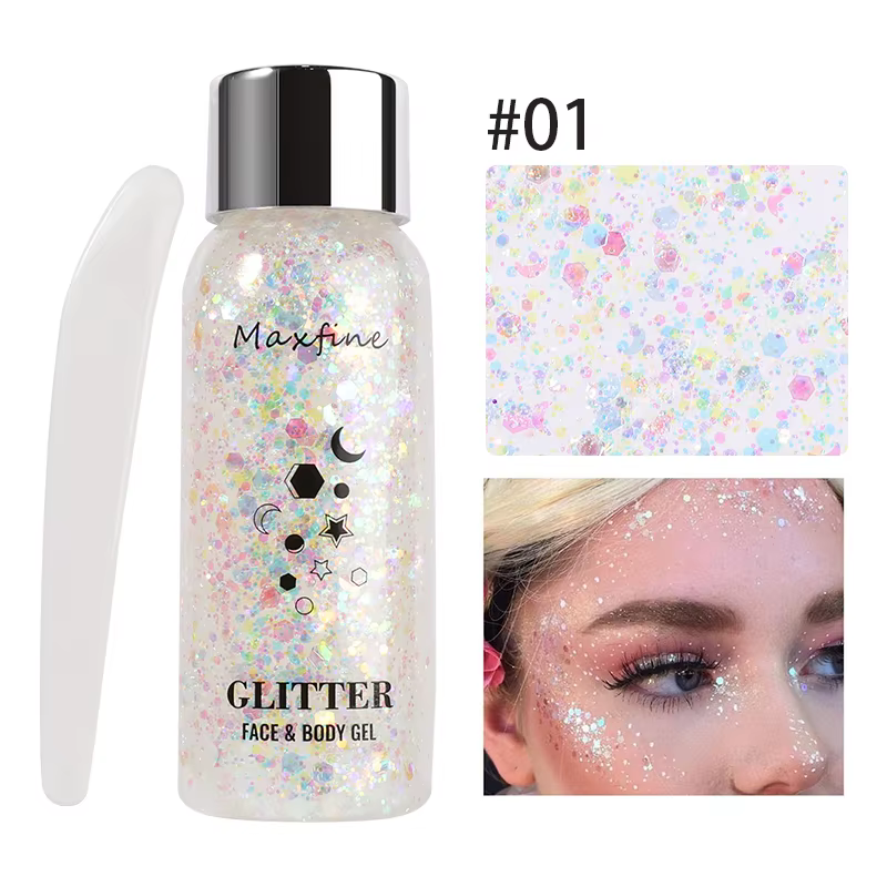 Brillant scintillant corps visage paillettes fêtes et maquillage Art sûr pour tous les types de peau