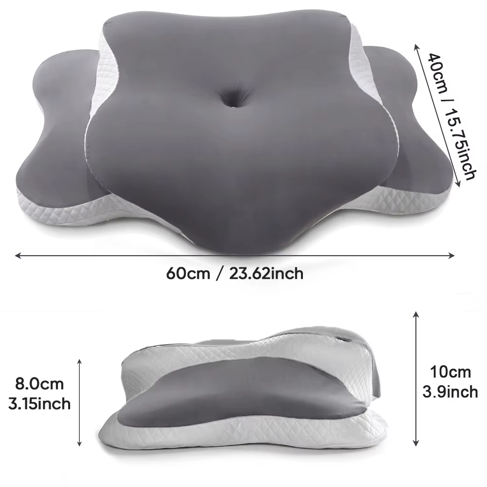 Oreiller ergonomique cervical en mousse à mémoire de forme pour soulager les douleurs cervicales, li