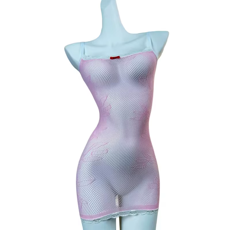 1 pièce Robe moulante sexy pour femme en résille ajourée transparente, tenue de plage sans bikini, m