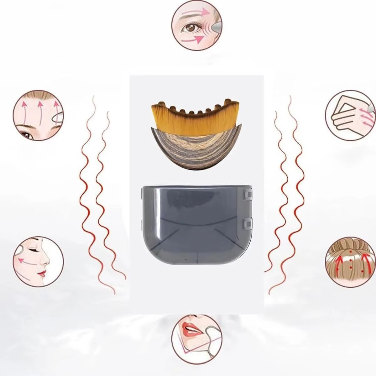 Brosses pour le visage et le corps à Contour lymphatique, masseur de Drainage lymphatique pour le vi