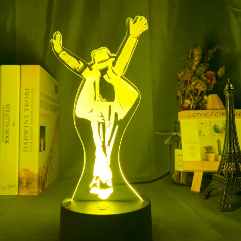 Veilleuse de bureau 16 couleurs à l'effigie du chanteur pop rock Michael Jackson, cadeau d'anniversa
