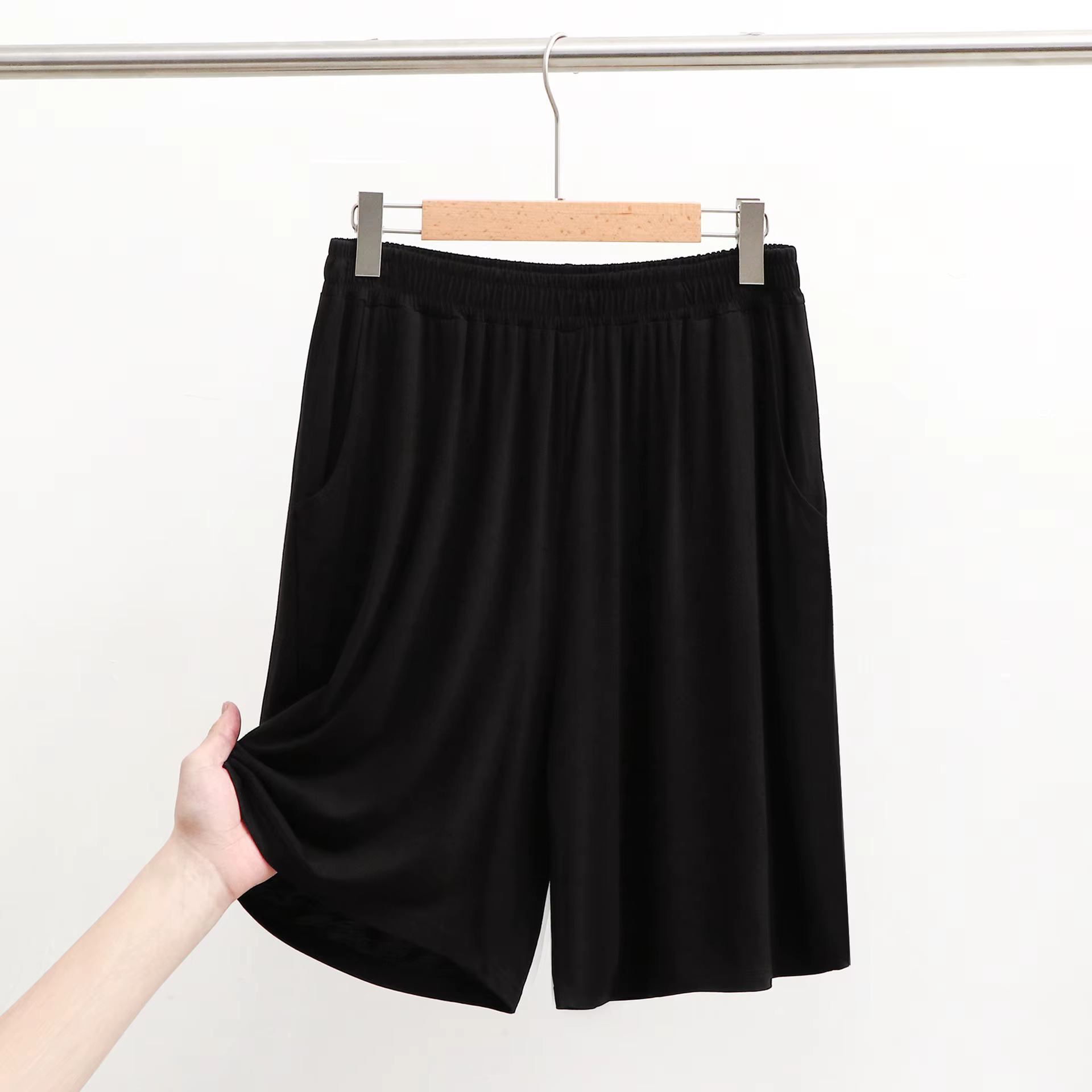 Short de Nuit en Coton pour Homme, Vêtement Respirant, Drapé, Poche Profonde, Pyjama Mince, artifici