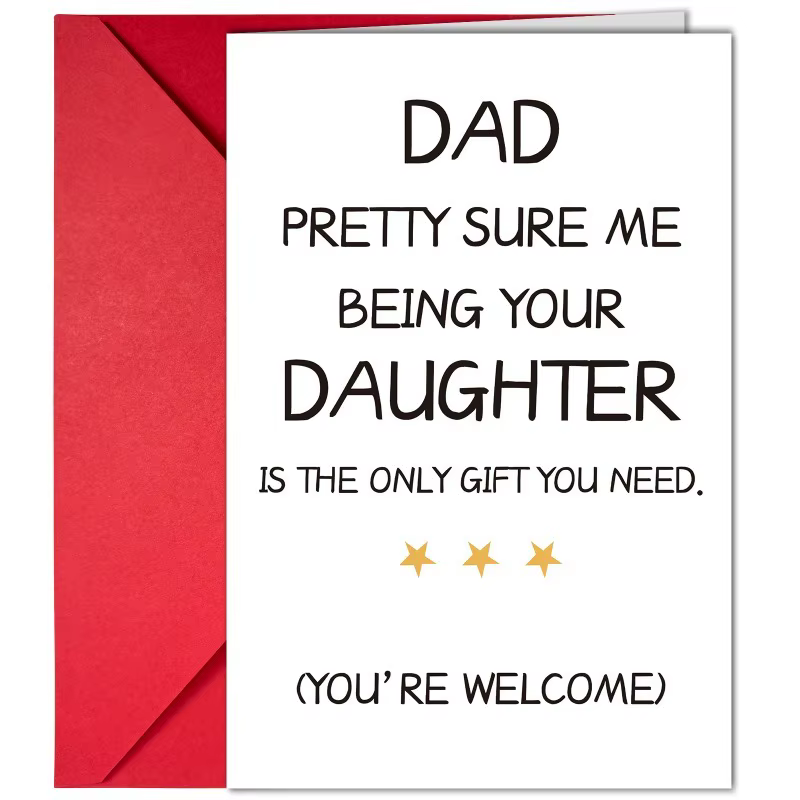 Carte de remerciement pour la fête des pères, carte d'anniversaire pour papa, carte de remerciement