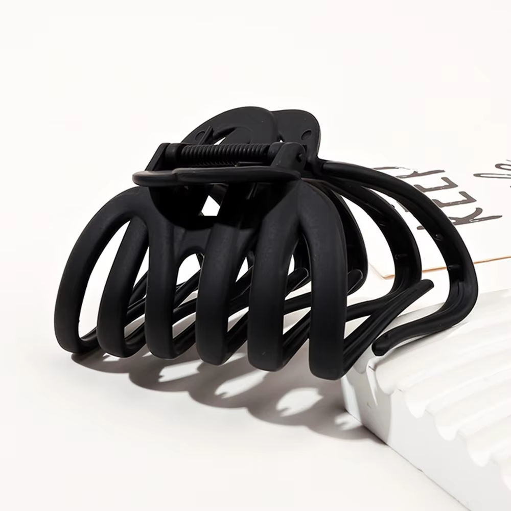 Grande fille griffes de cheveux noir acrylique épingles à cheveux Barrette crabe pinces à cheveux Tr