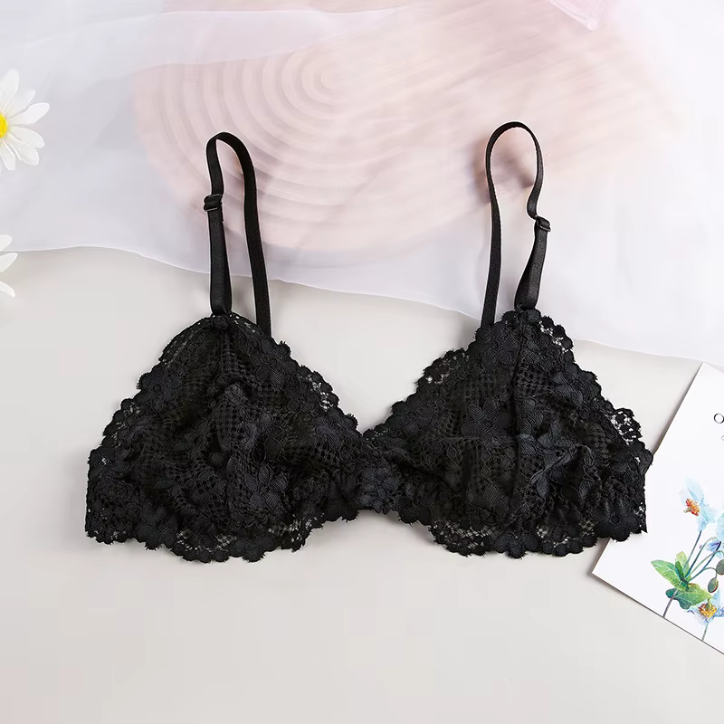 BANNIROU-Soutien-gorge en dentelle transparente pour femme, sous-vêtements sexy, lingerie féminine, 