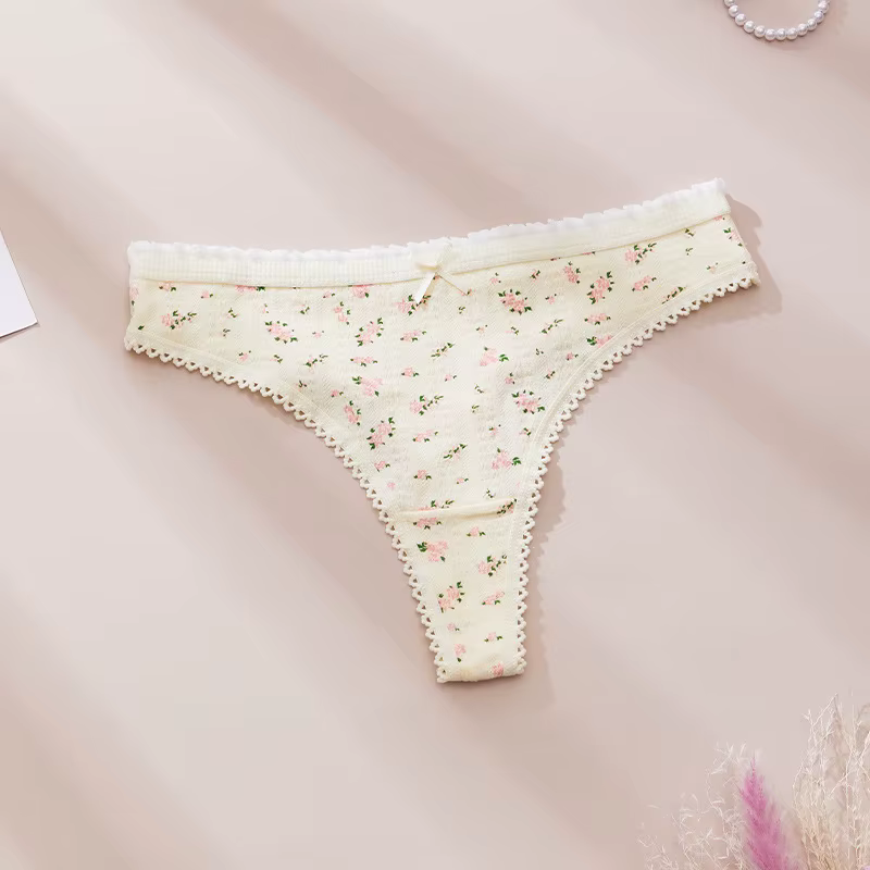 Culottes en coton femmes taille basse sous-vêtements floraux S-XL filles slips Sexy dames caleçons r