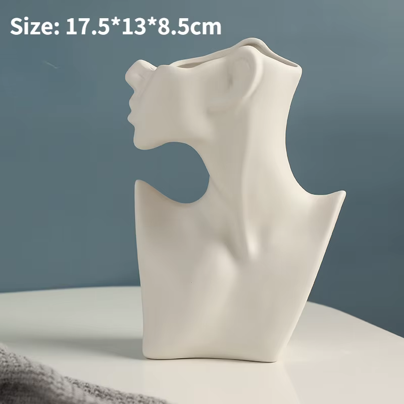 Vase en céramique modèle de corps de femme, pot de fleur créatif, vases de décoration de salon, art