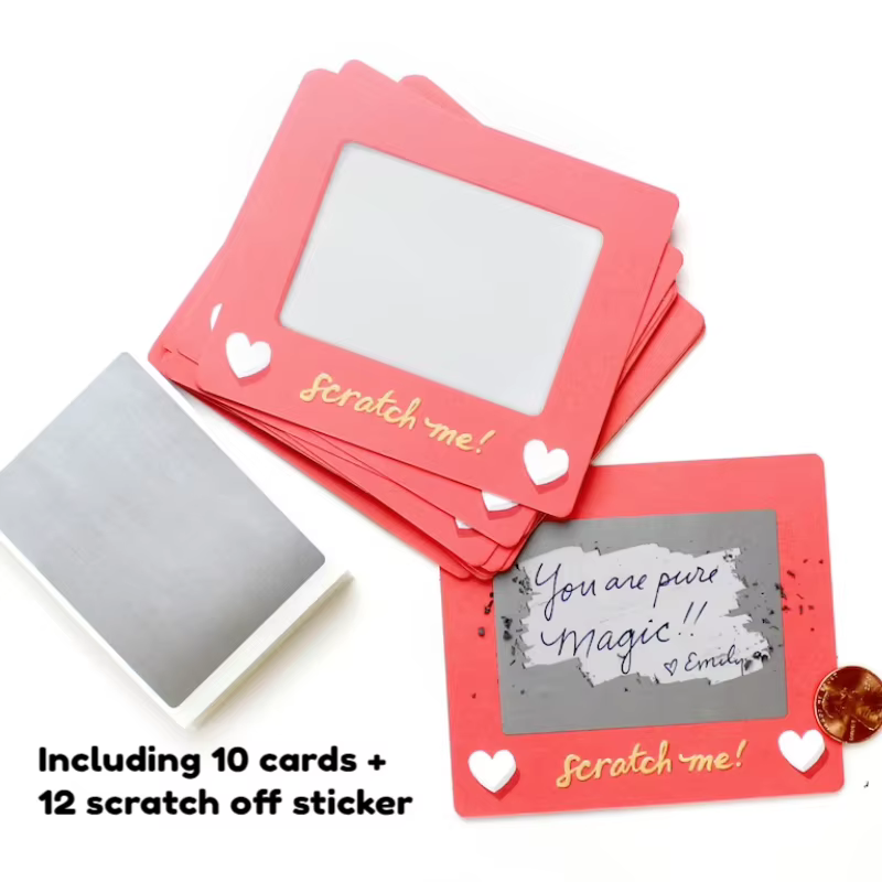 10 pièces cartes à gratter cadeau d'anniversaire Coupons d'amour anniversaire bricolage cadeau pour