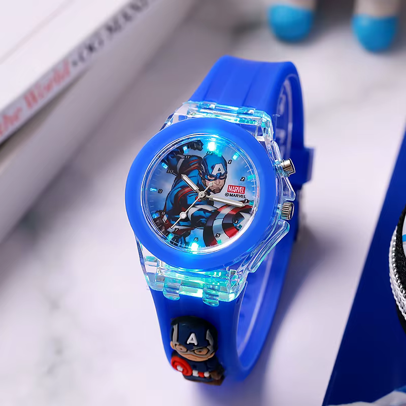 Disney Mickey Minnie garçons filles enfants montres dessin animé montre pour enfants Silicone lumine